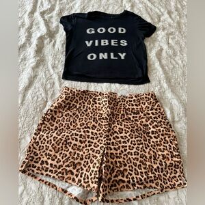 Inc New with tags size 10 leopard high wasted shorts